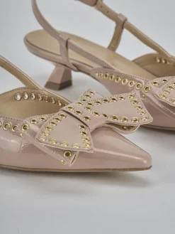 Discount Slingback tacco 4cm vernice Donna Slingback
