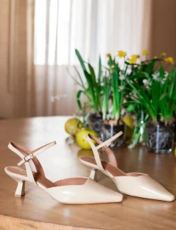 Discount Slingback tacco 5cm vernice Donna Slingback