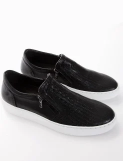 Clearance Slipon 2zip laserato intreccio Uomo Sneakers