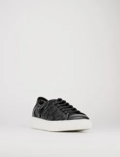 Clearance sneakers fondo gomma e soletto interno in vera pelle. tomaia in morbida pelle intrecciata Uomo Sneakers