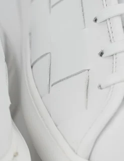 Clearance sneakers fondo gomma e soletto interno in vera pelle. tomaia in morbida pelle intrecciata Uomo Sneakers