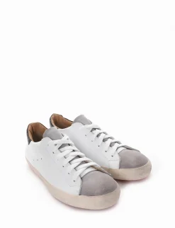 Sale Sportive fondo gomma e soletto interno in vera pelle Uomo Sneakers