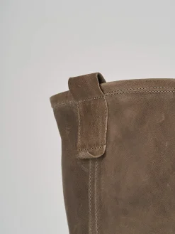 Outlet Stivale tacco 1 cm pelle Donna Stivali Tacco Basso