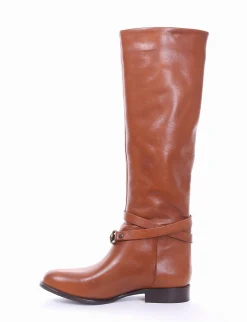 Online stivale tacco 2 cm cuoio Donna Stivali Tacco Basso