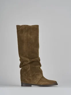 Best Stivale tacco 2 cm camoscio Donna Stivali Tacco Basso