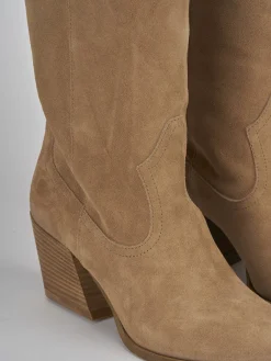 Clearance Stivale tacco 7 cm camoscio Donna Stivali Tacco Alto