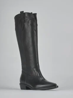 New Stivale tacco 3 cm pelle Donna Stivali Tacco Basso