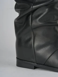 Hot Stivale tacco 2 cm pelle Donna Stivali Tacco Basso