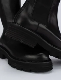 Stivale tacco 1 cm pelle Donna Stivali Tacco Basso