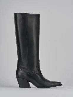 Clearance Stivale tacco 7 cm pelle Donna Stivali Tacco Alto