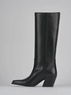 Clearance Stivale tacco 7 cm pelle Donna Stivali Tacco Alto