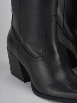 Clearance Stivale tacco 7 cm pelle Donna Stivali Tacco Alto