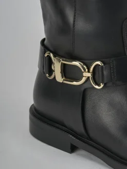 Hot Stivale tacco 2 cm pelle Donna Stivali Tacco Basso