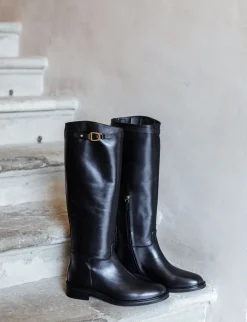 Sale Stivale tacco 3 cm pelle Donna Stivali Tacco Basso