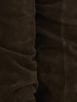 Clearance Stivale tacco 2 cm testa camoscio Donna Stivali Tacco Basso