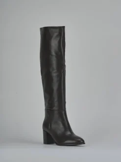 Sale Stivale tacco 5 cm testa pelle Donna Stivali Tacco Alto