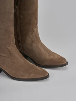 Discount Stivale texano tacco 3 camoscio Donna Texani|Stivali Tacco Basso