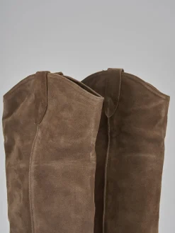 Discount Stivale texano tacco 3 camoscio Donna Texani|Stivali Tacco Basso