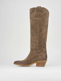 Sale Stivale texano tacco 4 cm camoscio Donna Texani