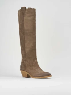 Sale Stivale texano tacco 4 cm camoscio Donna Texani