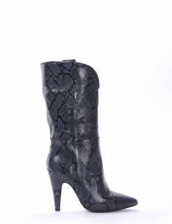 Clearance stivale texano tacco 10 cm Donna Texani