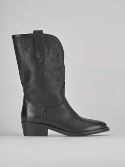 New Stivale texano tacco 4 cm pelle Donna Texani