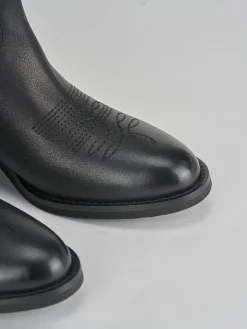 New Stivale texano tacco 4 cm pelle Donna Texani