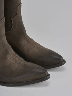 Stivale texano tacco 5 cm camoscio Donna Texani|Stivali Tacco Alto