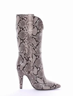 Hot stivale texano tacco 10 cm roccia Donna Texani