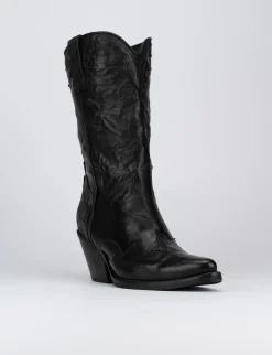 Stivale texano tacco 5 cm pelle Donna Texani