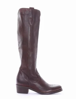 Sale stivale texano tacco 3 cm testa Donna Texani