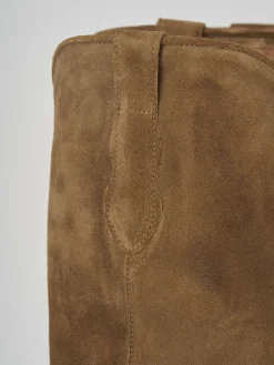 Online Stivale texano tacco 6 cm camoscio Donna Texani