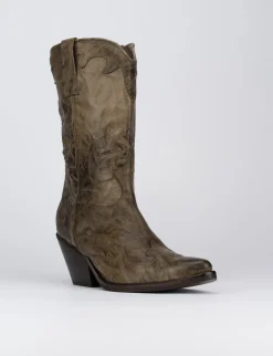 Hot Stivale texano tacco 5 cm pelle Donna Texani