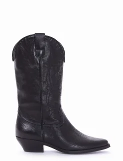 New Stivale texano tacco 4cm Donna Texani