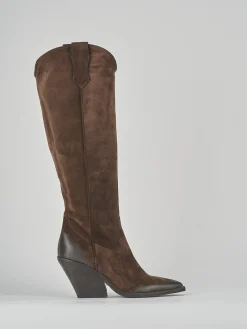 Best Stivale texano tacco 8cm testa camoscio Donna Texani|Stivali Tacco Alto