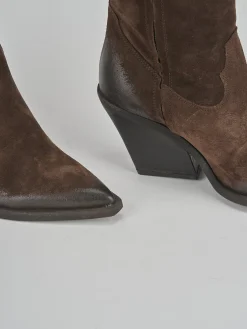 Best Stivale texano tacco 8cm testa camoscio Donna Texani|Stivali Tacco Alto