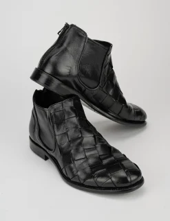 Outlet stivale tronchetto fondo cuoio e soletto interno in vera pelle. tomaia in morbida pelle Uomo Stivaletti