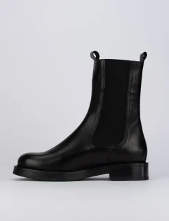 Online Stivale tronchetto tacco 1 cm pelle Donna Stivaletti Tacco Basso