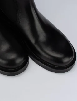 Online Stivale tronchetto tacco 1 cm pelle Donna Stivaletti Tacco Basso