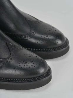 Discount Stivale tronchetto tacco 2 cm pelle Donna Stivaletti Tacco Basso