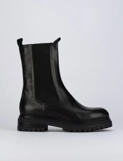 Outlet Stivale tronchetto tacco 1 cm pelle Donna Stivaletti Tacco Basso