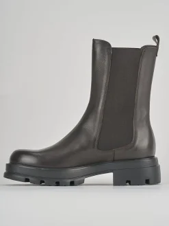 Stivale tronchetto tacco 2 cm testa pelle Donna Stivaletti Tacco Basso