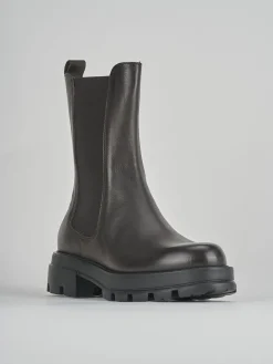 Stivale tronchetto tacco 2 cm testa pelle Donna Stivaletti Tacco Basso