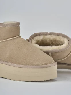 New Stivaletti camoscio Donna Stivaletti Tacco Basso