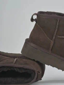 Outlet Stivaletti camoscio testa Donna Stivaletti Tacco Basso