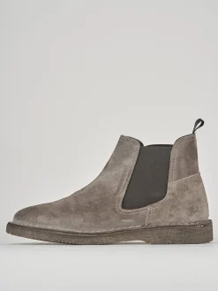 New Stivaletti tacco 1cm camoscio Uomo Stivaletti