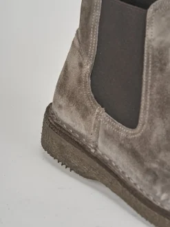 New Stivaletti tacco 1cm camoscio Uomo Stivaletti