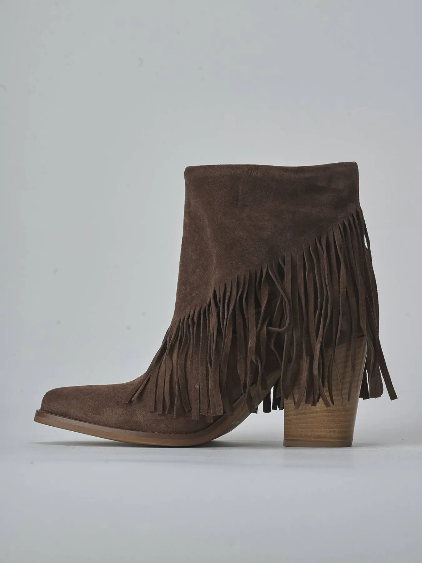 Discount Stivaletti tacco 7cm camoscio testa Donna Stivaletti Tacco Alto