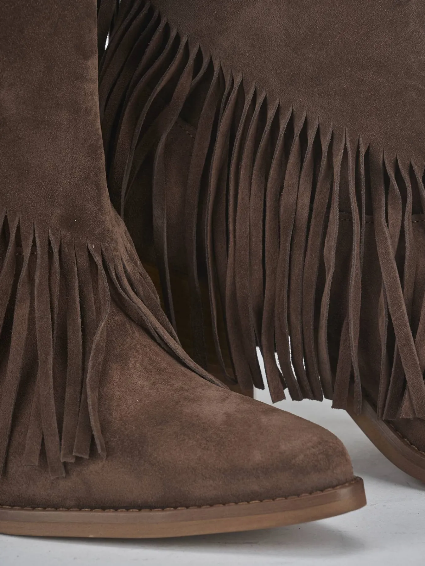 Discount Stivaletti tacco 7cm camoscio testa Donna Stivaletti Tacco Alto