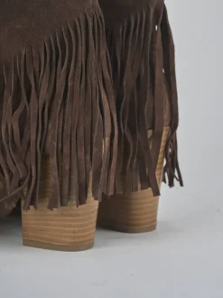 Discount Stivaletti tacco 7cm camoscio testa Donna Stivaletti Tacco Alto